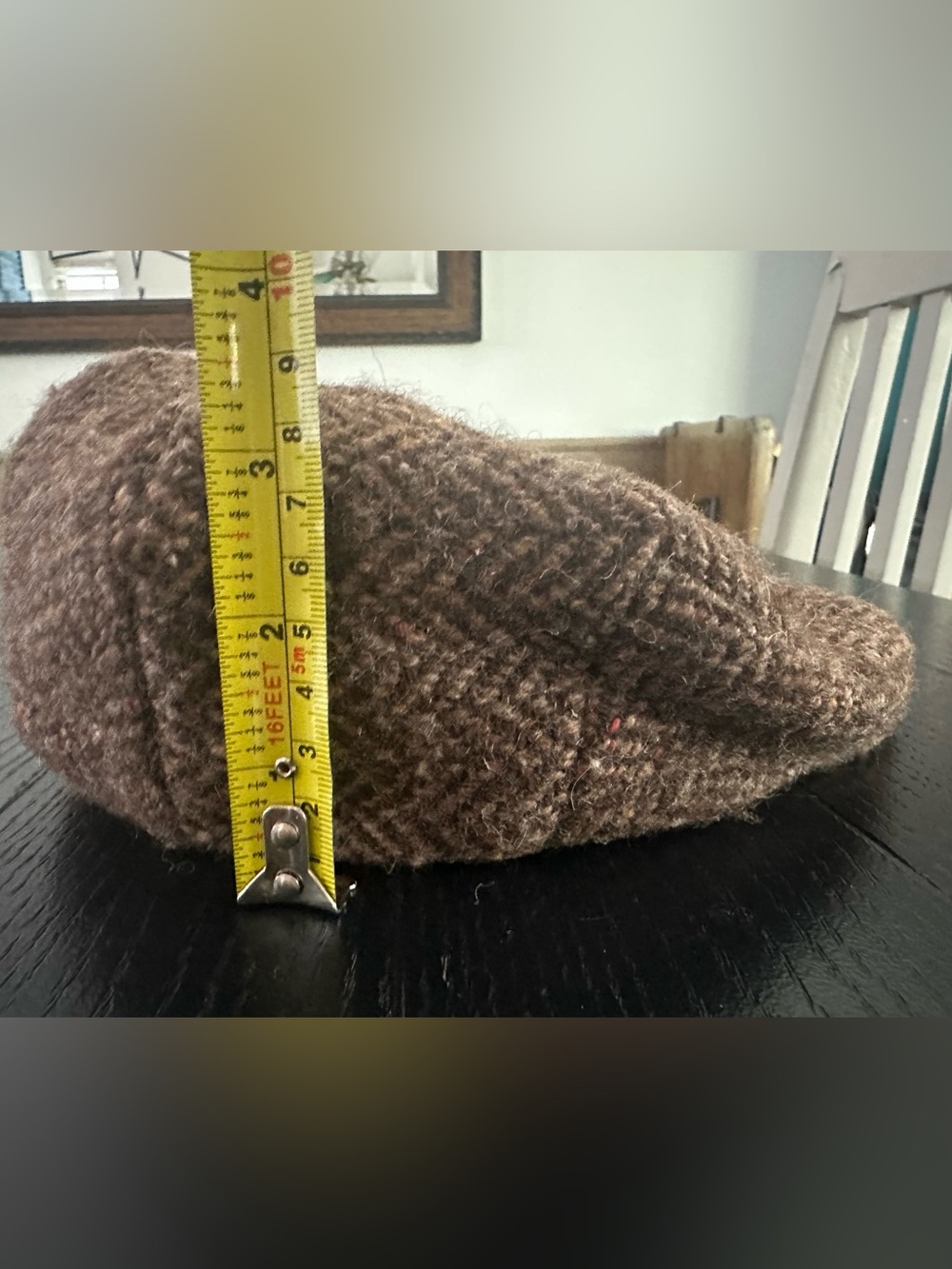 🌳 “Hanna Hats” ~ Brown Tweed Newsboy Cap - Picture 10 of 13